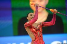 Bədii gimnastika üzrə Dünya Kubokunun ikinci günündə maraqlı anlar (FOTO)