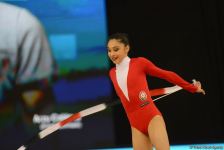 Bədii gimnastika üzrə Dünya Kubokunun ikinci günündə maraqlı anlar (FOTO)