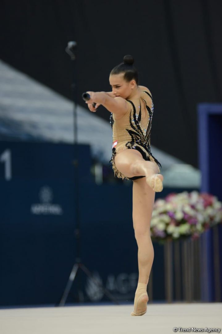 Milli Gimnastika Arenasında bədii gimnastika üzrə Dünya Kubokunun ikinci günü başlayıb (FOTO)