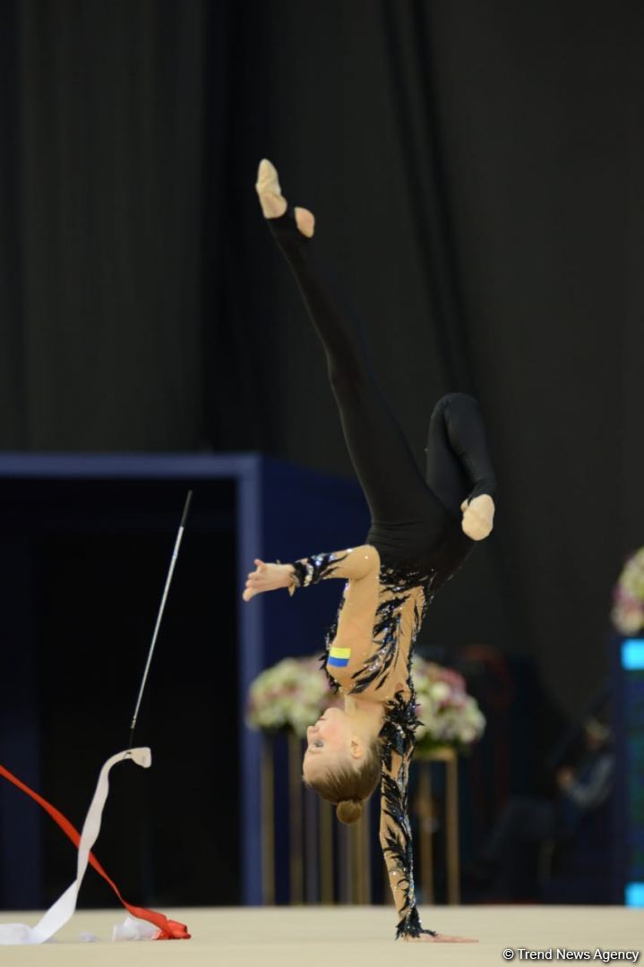 Milli Gimnastika Arenasında bədii gimnastika üzrə Dünya Kubokunun ikinci günü başlayıb (FOTO)