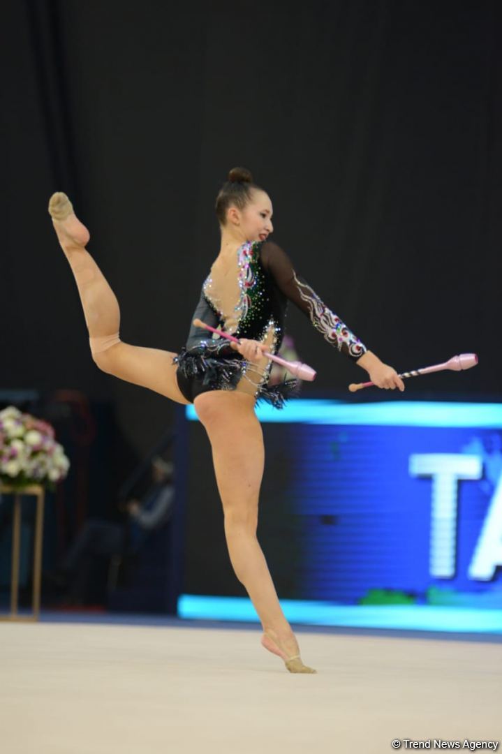 Milli Gimnastika Arenasında bədii gimnastika üzrə Dünya Kubokunun ikinci günü başlayıb (FOTO)