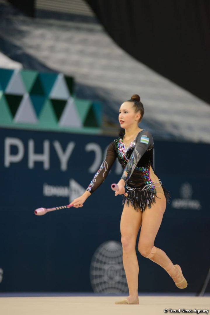 Milli Gimnastika Arenasında bədii gimnastika üzrə Dünya Kubokunun ikinci günü başlayıb (FOTO)