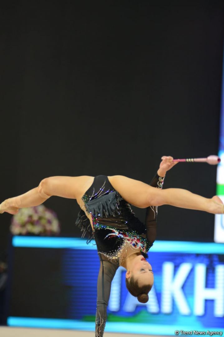 Milli Gimnastika Arenasında bədii gimnastika üzrə Dünya Kubokunun ikinci günü başlayıb (FOTO)