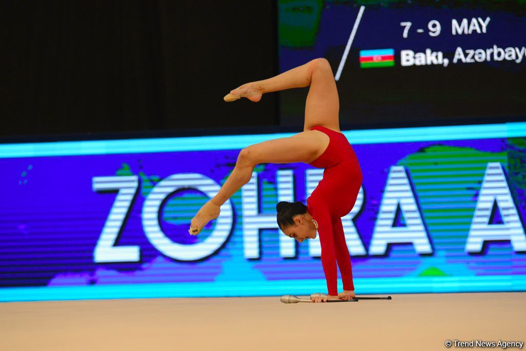 Bədii gimnastika üzrə Dünya Kubokunun ikinci günündə maraqlı anlar (FOTO)