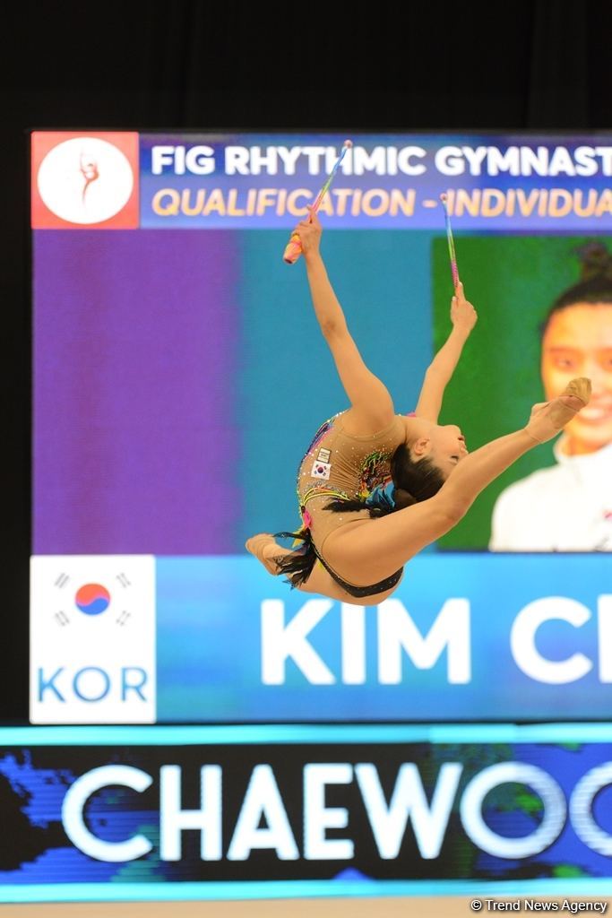 Bədii gimnastika üzrə Dünya Kubokunun ikinci günündə maraqlı anlar (FOTO)