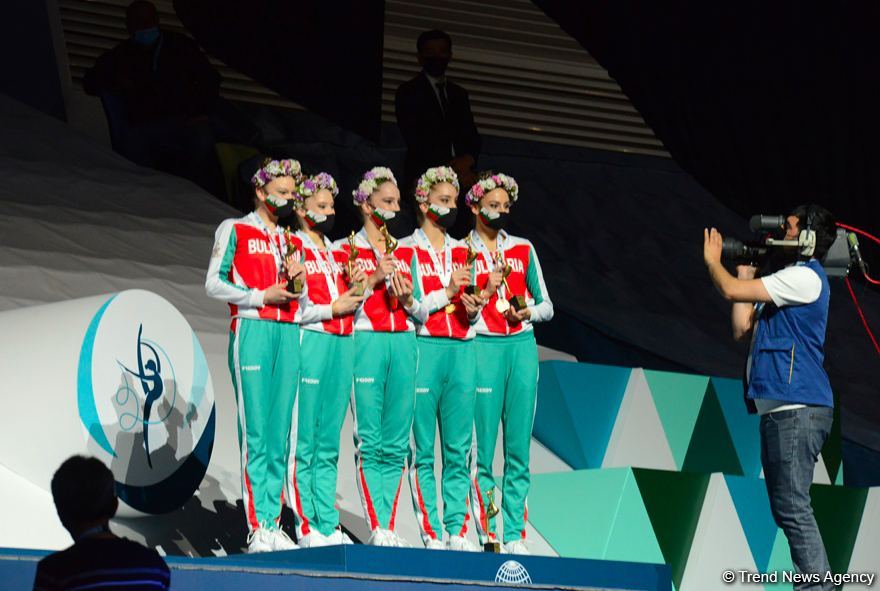 Bakıda bədii gimnastika üzrə Dünya Kubokunun qalib və mükafatçılarının mükafatlandırılma mərasimi keçirilib (FOTO)