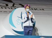 Milli Gimnastika Arenasında bədii gimnastika üzrə Dünya Kubokunda mükafatlandırma mərasimi keçirilib (FOTO)
