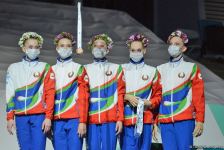 Milli Gimnastika Arenasında bədii gimnastika üzrə Dünya Kubokunda mükafatlandırma mərasimi keçirilib (FOTO)