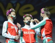 Milli Gimnastika Arenasında bədii gimnastika üzrə Dünya Kubokunda mükafatlandırma mərasimi keçirilib (FOTO)