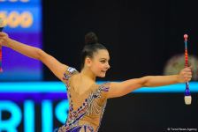 Bədii gimnastika üzrə Dünya Kubokunun üçüncü günündə maraqlı anlar (FOTO)
