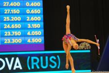 Bədii gimnastika üzrə Dünya Kubokunun üçüncü günündə maraqlı anlar (FOTO)