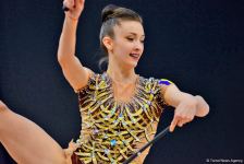 Bədii gimnastika üzrə Dünya Kubokunun üçüncü günündə maraqlı anlar (FOTO)