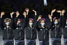 Milli Gimnastika Arenasında bədii gimnastika üzrə Dünya Kubokunun qalibləri mükafatlandırılıb (FOTO)