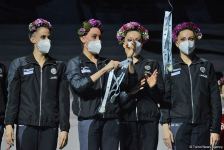 Milli Gimnastika Arenasında bədii gimnastika üzrə Dünya Kubokunun qalibləri mükafatlandırılıb (FOTO)