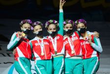 Milli Gimnastika Arenasında bədii gimnastika üzrə Dünya Kubokunun qalibləri mükafatlandırılıb (FOTO)