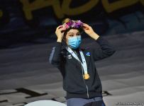 Milli Gimnastika Arenasında bədii gimnastika üzrə Dünya Kubokunun qalibləri mükafatlandırılıb (FOTO)