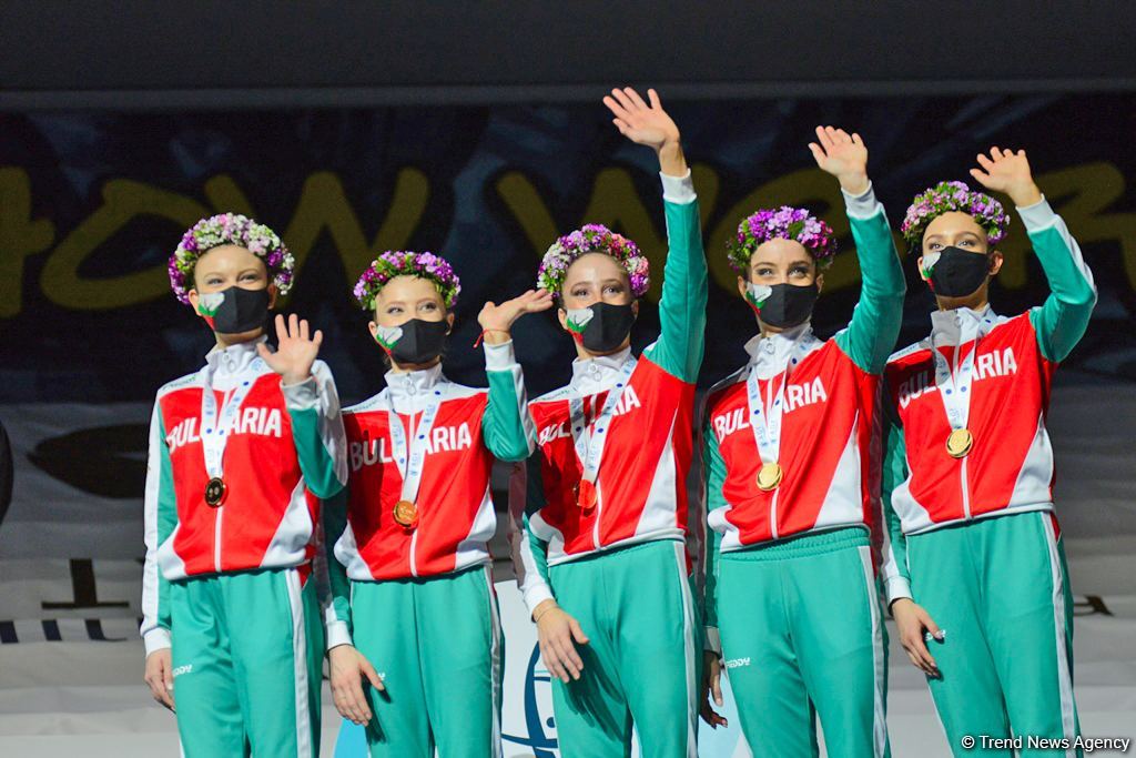Milli Gimnastika Arenasında bədii gimnastika üzrə Dünya Kubokunda mükafatlandırma mərasimi keçirilib (FOTO)