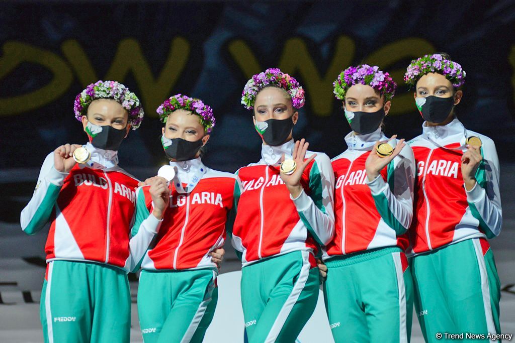 Milli Gimnastika Arenasında bədii gimnastika üzrə Dünya Kubokunda mükafatlandırma mərasimi keçirilib (FOTO)