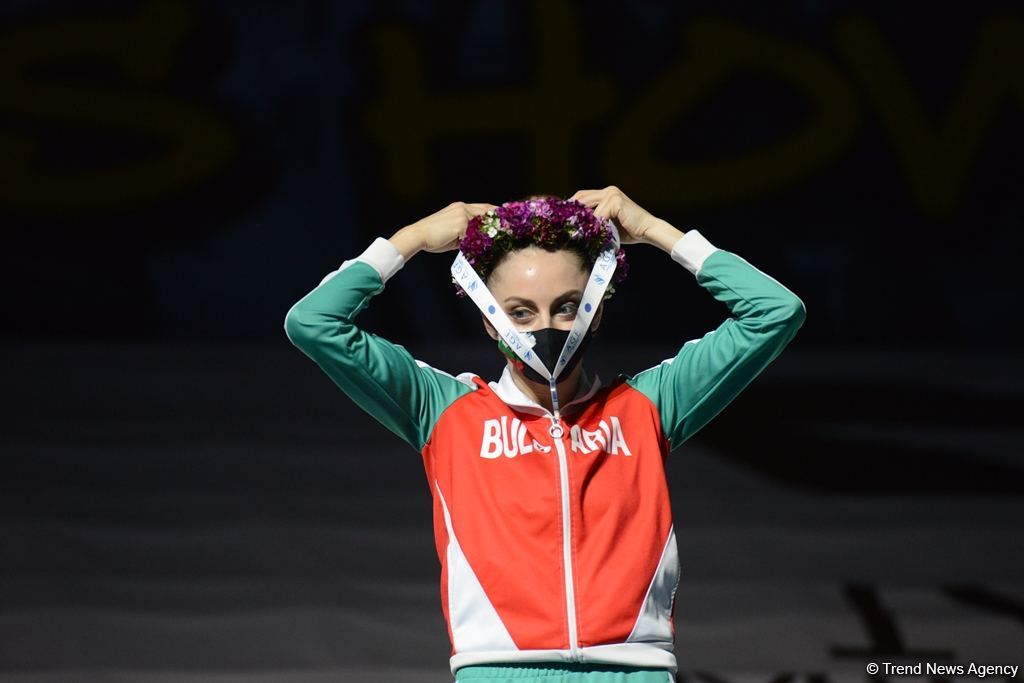 Milli Gimnastika Arenasında bədii gimnastika üzrə Dünya Kubokunda mükafatlandırma mərasimi keçirilib (FOTO)