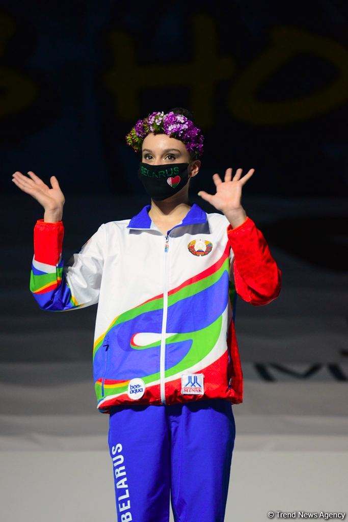 Milli Gimnastika Arenasında bədii gimnastika üzrə Dünya Kubokunda mükafatlandırma mərasimi keçirilib (FOTO)