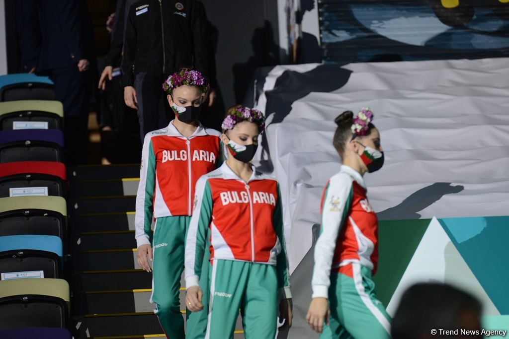 Milli Gimnastika Arenasında bədii gimnastika üzrə Dünya Kubokunun qalibləri mükafatlandırılıb (FOTO)