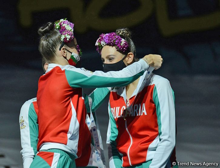 Milli Gimnastika Arenasında bədii gimnastika üzrə Dünya Kubokunun qalibləri mükafatlandırılıb (FOTO)