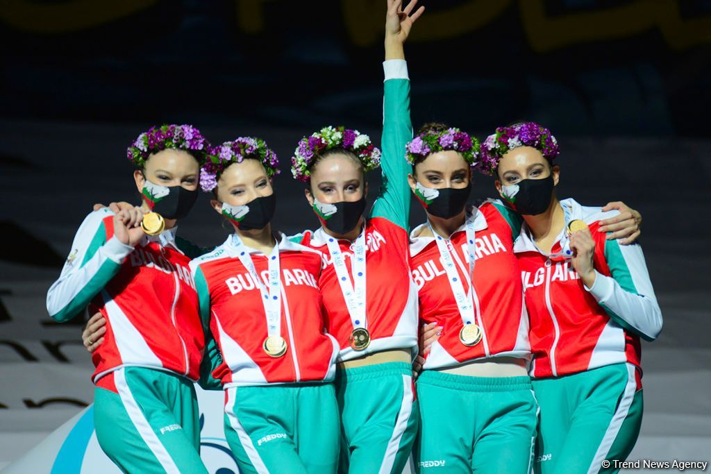 Milli Gimnastika Arenasında bədii gimnastika üzrə Dünya Kubokunun qalibləri mükafatlandırılıb (FOTO)