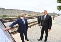 Prezident İlham Əliyev Ordubad dəmir yolu stansiyasında görülən işlərlə tanış olub (FOTO) (YENİLƏNİB)