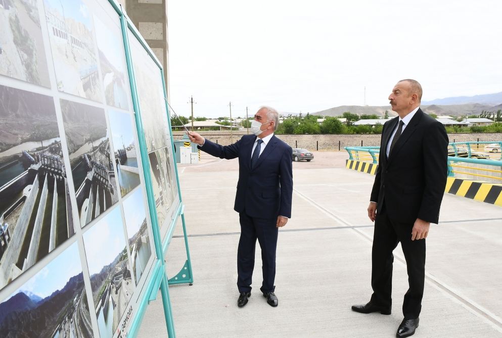 Prezident İlham Əliyev Ordubad Su Elektrik Stansiyasının tikintisi ilə tanış olub (FOTO) (YENİLƏNİB)