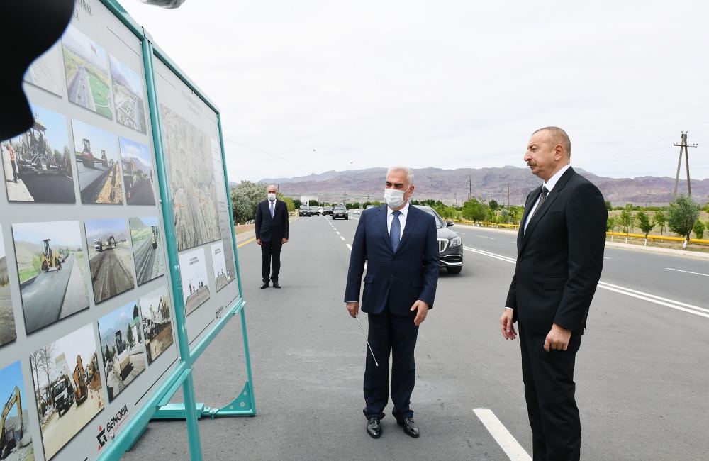 Prezident İlham Əliyev Culfa-Ordubad magistral avtomobil yolunun açılışında iştirak edib (FOTO) (YENİLƏNİB)