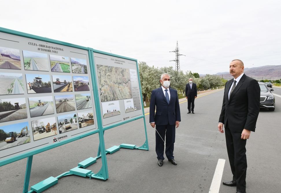 Prezident İlham Əliyev Culfa-Ordubad magistral avtomobil yolunun açılışında iştirak edib (FOTO) (YENİLƏNİB)
