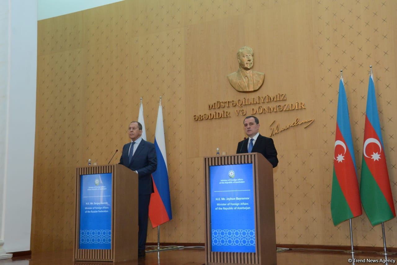 Ceyhun Bayramov və Sergey Lavrovun mətbuat konfransı keçirilib (FOTO/VİDEO)