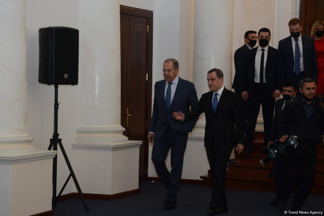 Ceyhun Bayramov və Sergey Lavrovun mətbuat konfransı keçirilib (FOTO/VİDEO)