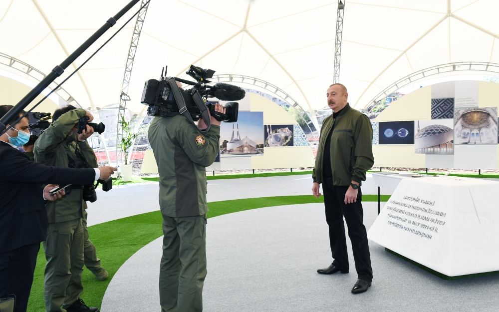 Prezident İlham Əliyev: Şuşada yeni tikiləcək məscidin memarlığı haqqında bir neçə ay fikirləşirdim
