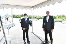 Prezident İlham Əliyev, birinci xanım Mehriban Əliyeva Qəbələdə yeni körpü və avtomobil yolunun bərpadan sonra istifadəyə verilməsi tədbirində iştirak ediblər (FOTO/VİDEO) (YENİLƏNİB)