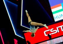 Aerobika gimnastikası üzrə Dünya Yaş Qrupları Yarışlarının birinci günündən maraqlı anlar (FOTO)