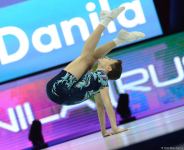 Bakıda aerobika gimnastikası üzrə Dünya Yaş Qrupları Yarışlarının ikinci günü başlayıb (FOTO)