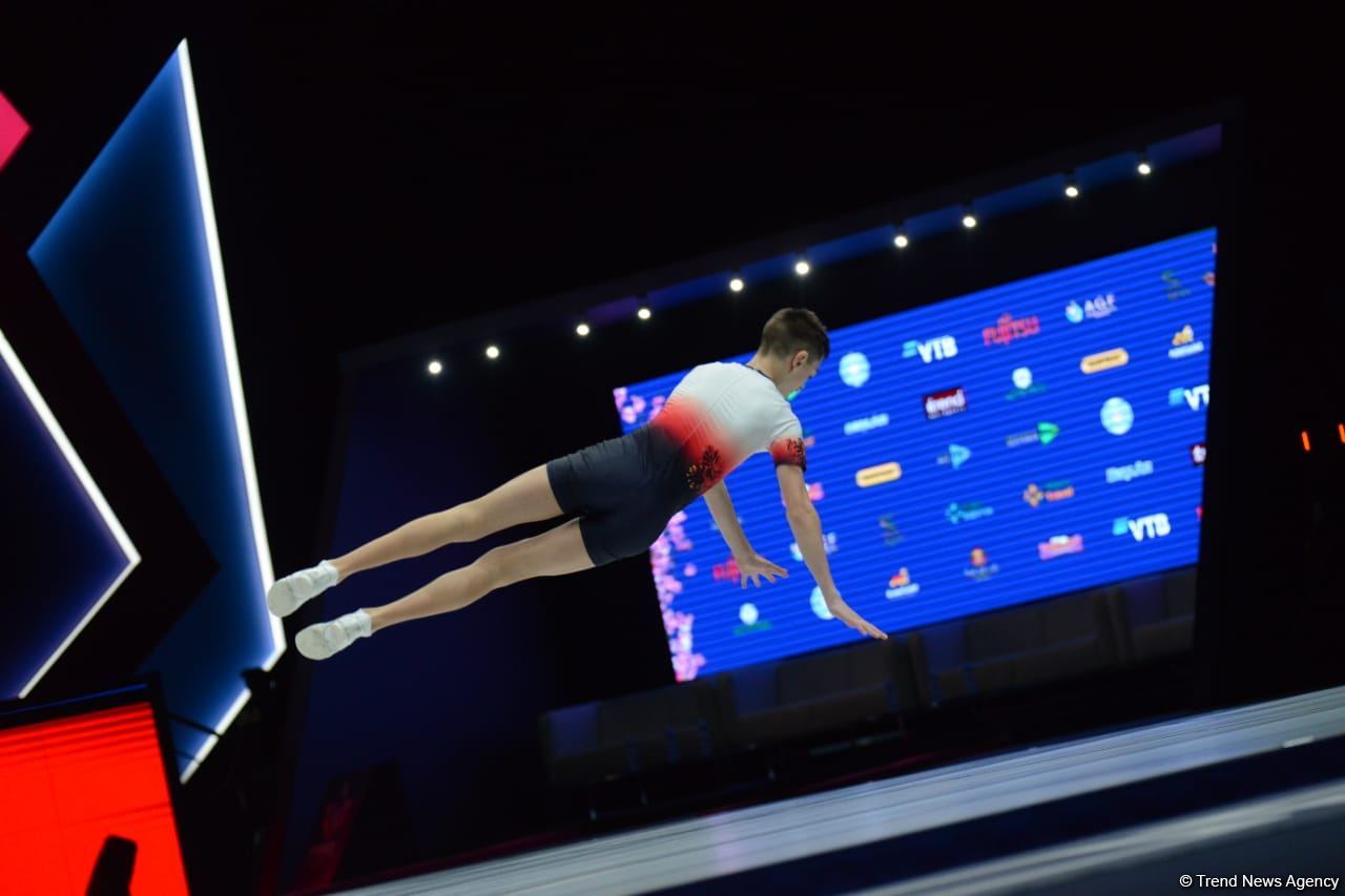 Bakıda aerobika gimnastikası üzrə Dünya Yaş Qrupları Yarışlarının ikinci günü başlayıb (FOTO)