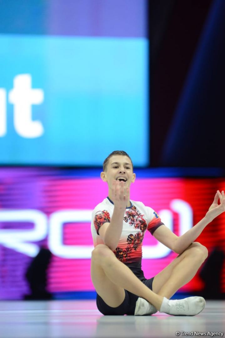 Bakıda aerobika gimnastikası üzrə Dünya Yaş Qrupları Yarışlarının ikinci günü başlayıb (FOTO)