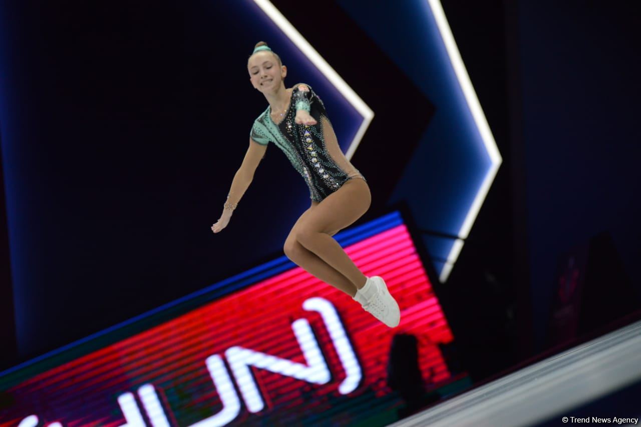 Bakıda aerobika gimnastikası üzrə Dünya Yaş Qrupları Yarışlarının ikinci günü başlayıb (FOTO)