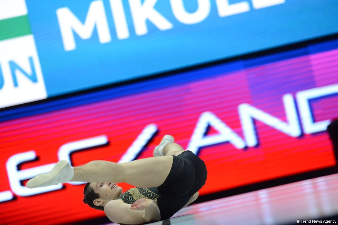 Bakıda aerobika gimnastikası üzrə Dünya Yaş Qrupları Yarışlarının ikinci günü başlayıb (FOTO)