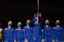 Aerobika gimnastikası üzrə Dünya Yaş Qrupları Yarışlarında qrup hərəkətlərdə və aerodans proqramında qaliblər mükafatlandırılıb (FOTO)