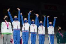 Aerobika gimnastikası üzrə Dünya Yaş Qrupları Yarışlarında qrup hərəkətlərdə və aerodans proqramında qaliblər mükafatlandırılıb (FOTO)