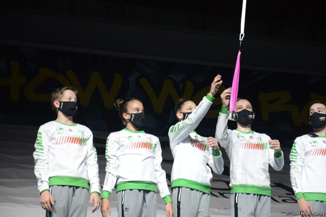 Aerobika gimnastikası üzrə Dünya Yaş Qrupları Yarışlarında qrup hərəkətlərdə və aerodans proqramında qaliblər mükafatlandırılıb (FOTO)