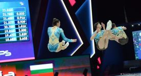 Bakıda aerobika gimnastikası üzrə 16-cı dünya çempionatının birinci günü başlayıb (FOTO)
