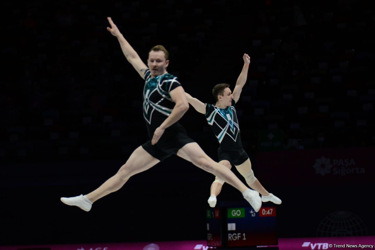 Bakıda aerobika gimnastikası üzrə 16-cı dünya çempionatının birinci günü başlayıb (FOTO)