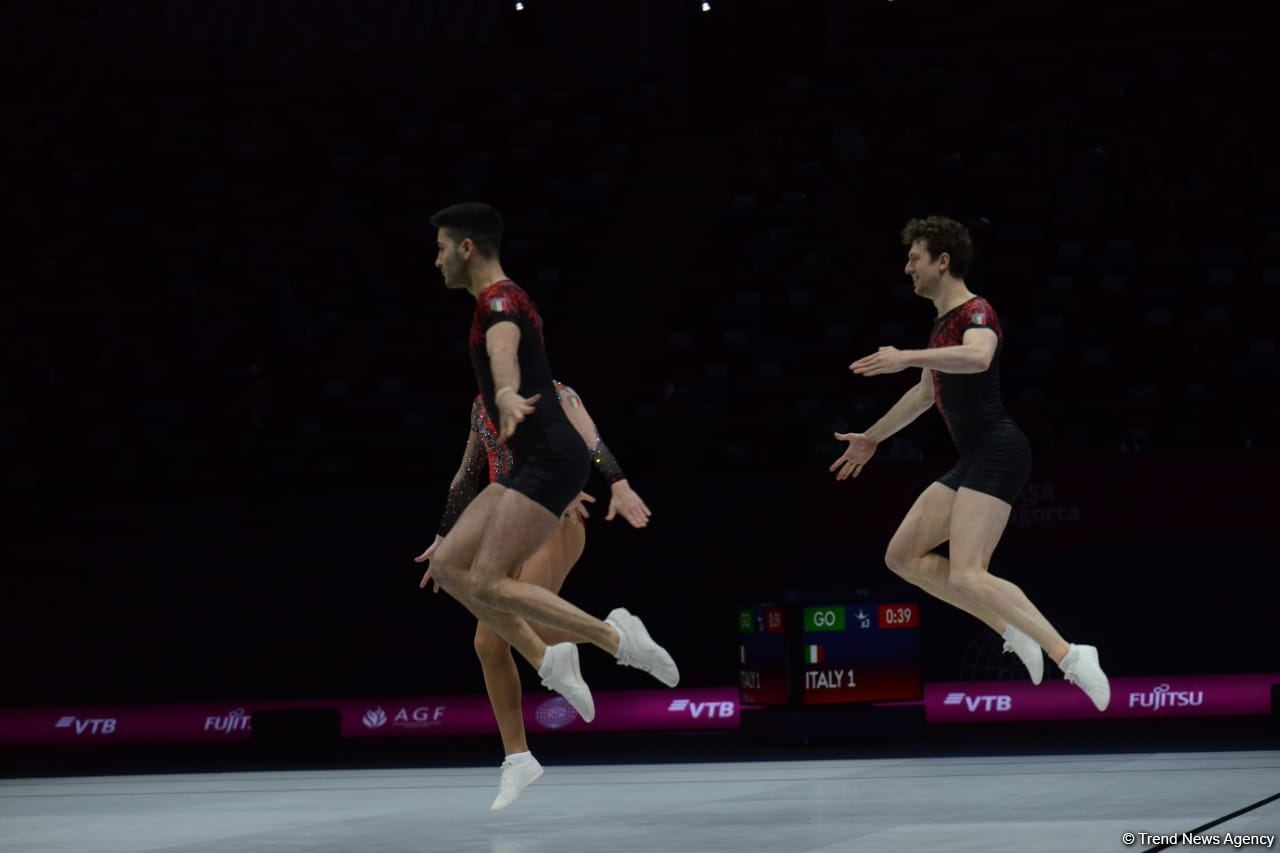 Bakıda aerobika gimnastikası üzrə 16-cı dünya çempionatının birinci günü başlayıb (FOTO)