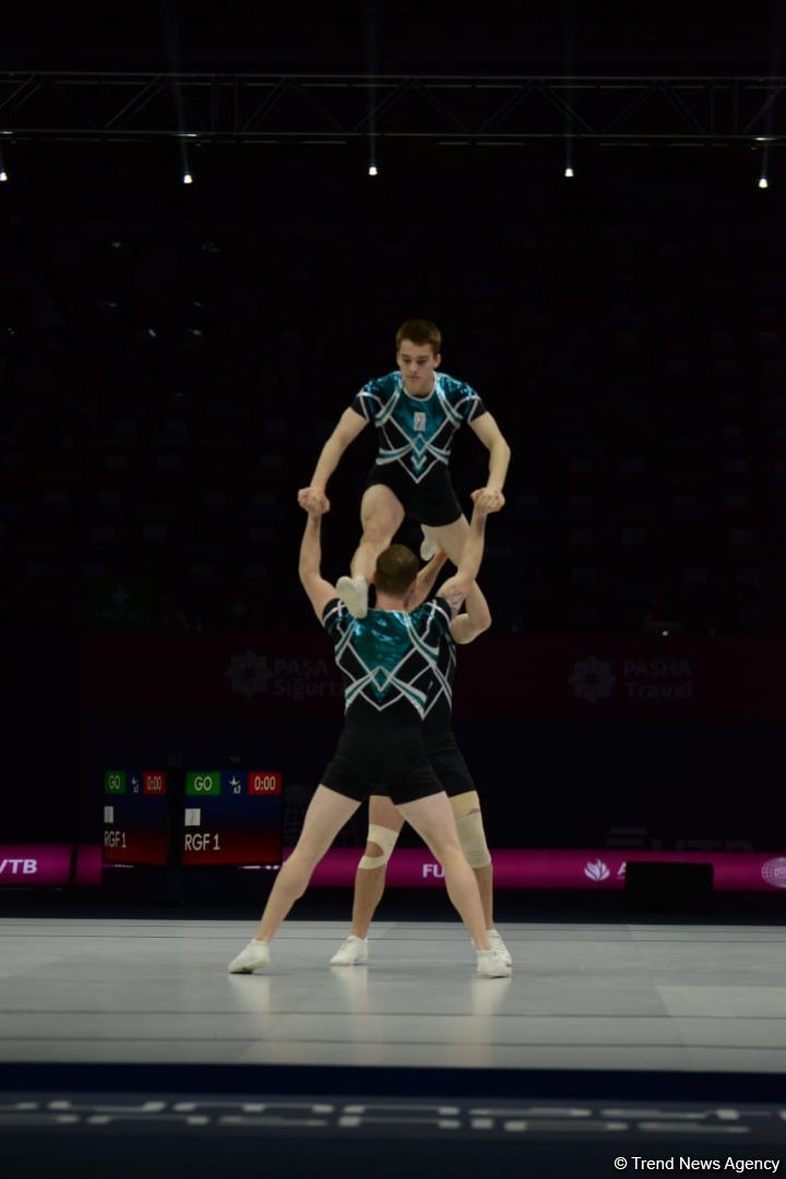 Bakıda aerobika gimnastikası üzrə 16-cı dünya çempionatının birinci günü başlayıb (FOTO)