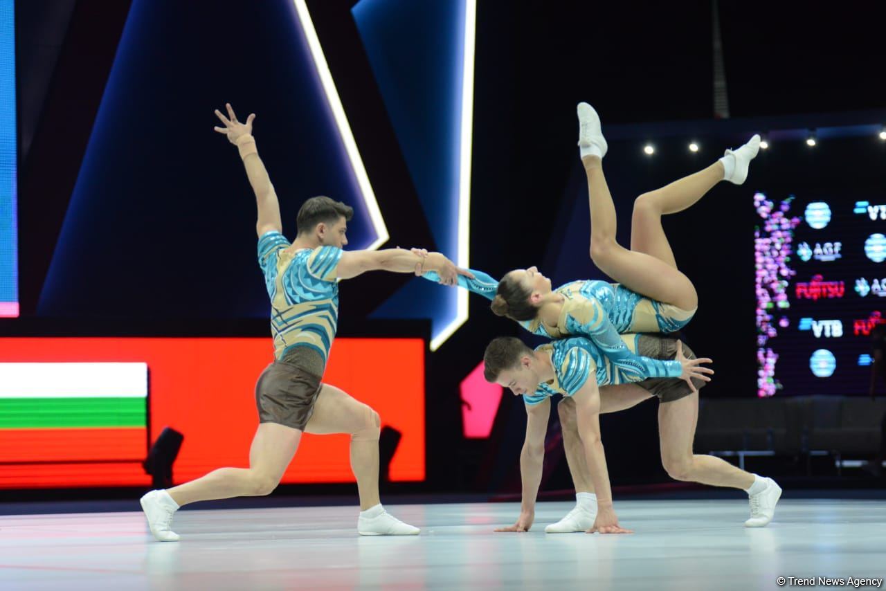 Bakıda aerobika gimnastikası üzrə 16-cı dünya çempionatının birinci günü başlayıb (FOTO)