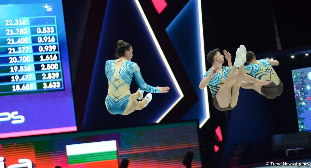 Bakıda aerobika gimnastikası üzrə 16-cı dünya çempionatının birinci günü başlayıb (FOTO)
